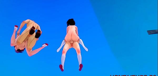 Boku No Hero Hentai 3D- Bakugou Katsuki Fucks Uraraka Ochako and Todoroki Shoto  Fucks Momo Yaoyoruzu Orgy - Animation Porn